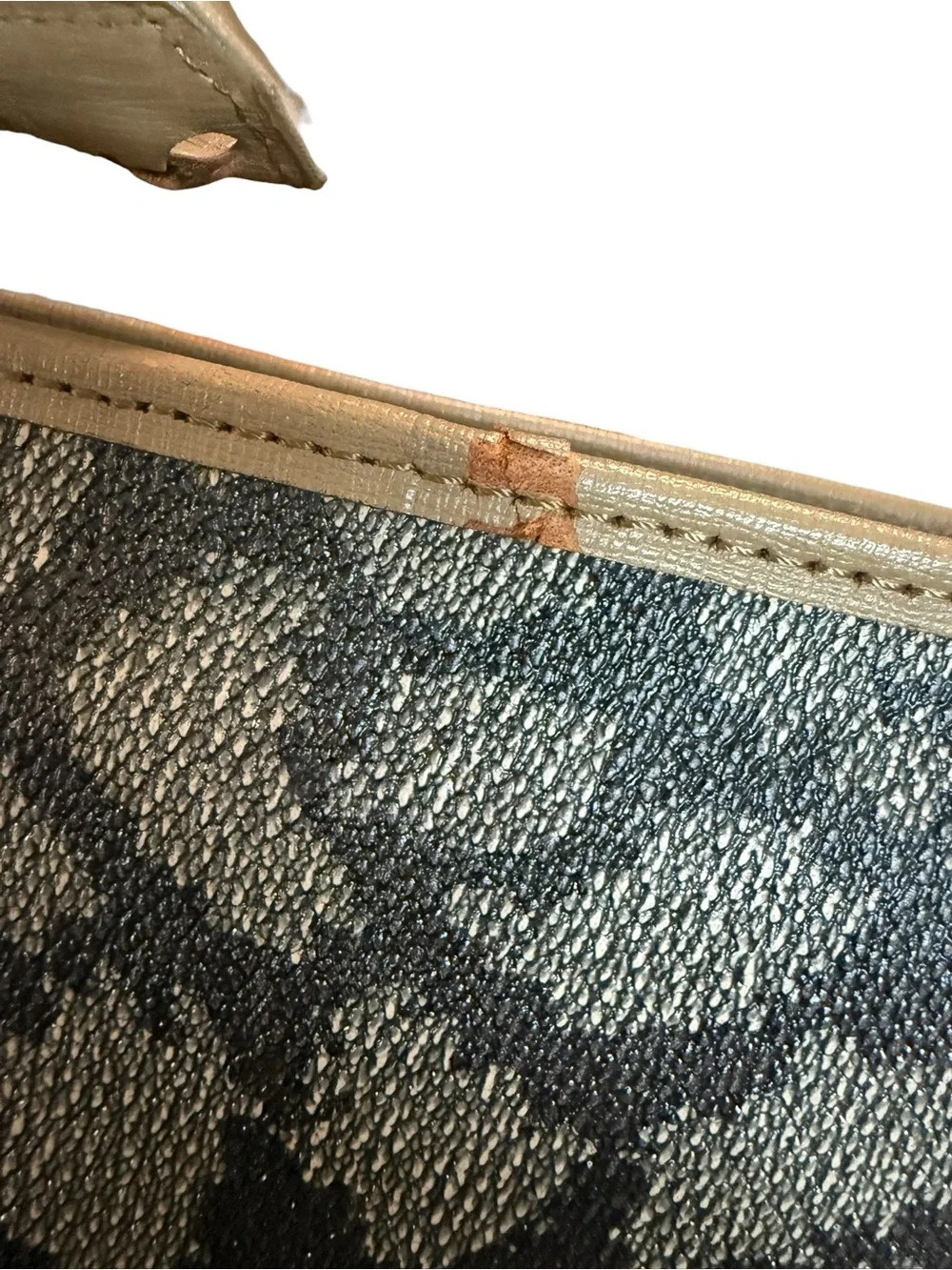 Vintage Yves Saint Laurent YSL Monogram Zip Portfolio Clutch Document Case Gray - Picture 5 of 10